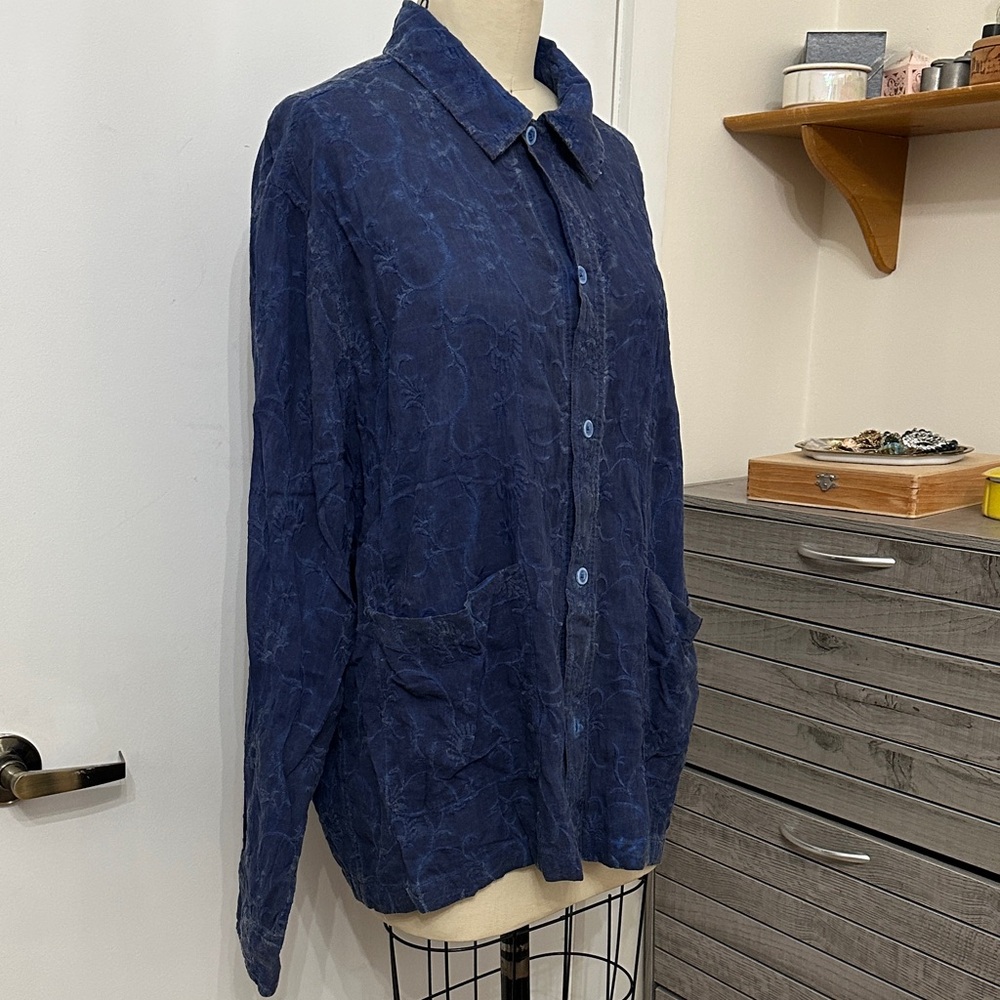 Blue Button-Up Shirt